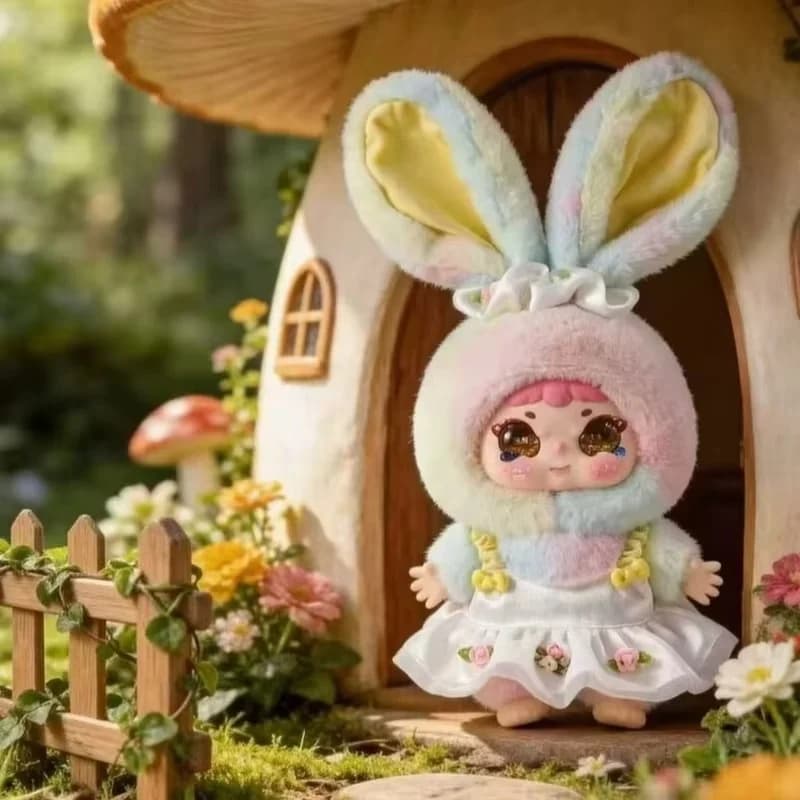 Genuine Jiimo400% Little Princess Forest Dream Series Cute Plush Blind Box Rabbit Stuffed Doll Collectible Birthday Toys Gift