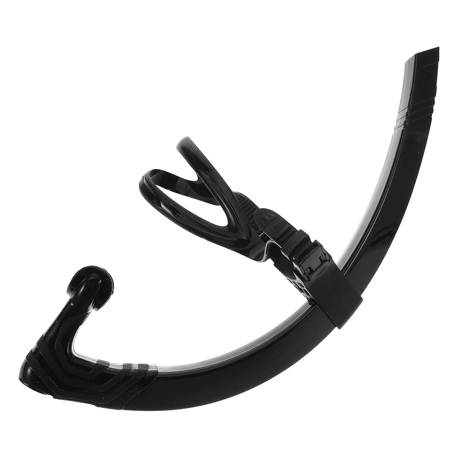 Tubo per Snorkeling con Fascia Regolabile e Boccaglio in Silicone a Montaggio Centrale per Nuoto in Piscina e Acque Libere, Attrezzatura per Allenamento