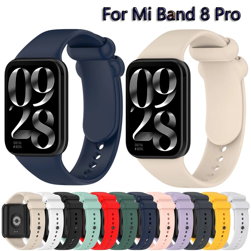 Cinturino in silicone per mi band 8 pro Accessori per orologi intelligenti Bracciale correa ufficiale Cintura di ricambio per Xiaomi mi band 8 pro