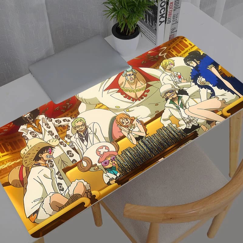 Tappetino per mouse Game One Piece, resistente, 900x400, in gomma, mini tastiera per PC, tappetino da scrivania per computer portatile, accessori per giochi, mousepad