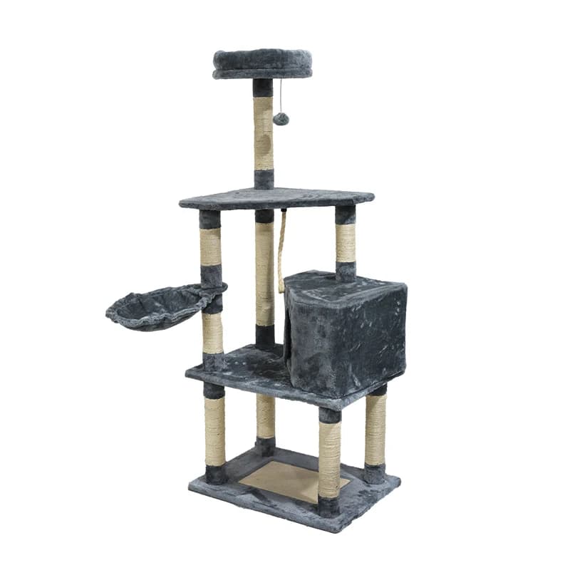 Grandi alberi per gatti in legno e sisal, casette per gatti, posti per grattare per animali domestici, alberi per gatti a forma di barile, mobili per gatti