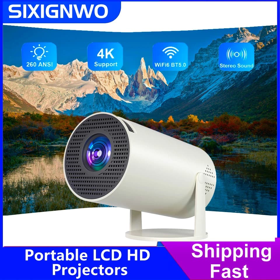 Proiettore HD portatile 4K 1280x720P Android 11 LED Video Home Theater Cinema Telefono mini Proyector Proiettore portatile per film