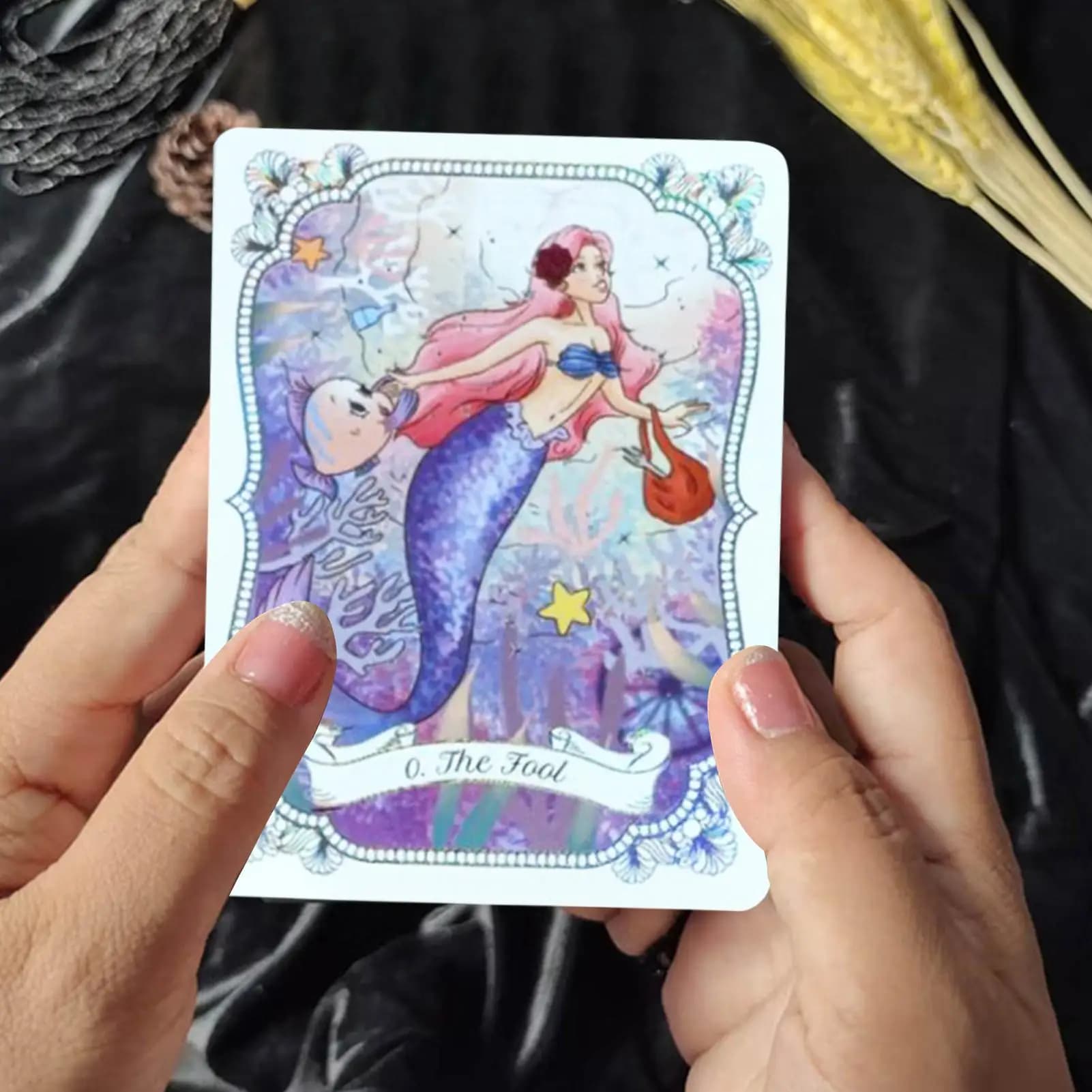 78 carte Oracle da tavolo Mazzo di divinazione per intrattenimento portatile, carte dei tarocchi della Torre dei Sogni della Sirena per i viaggi a casa dei principianti
