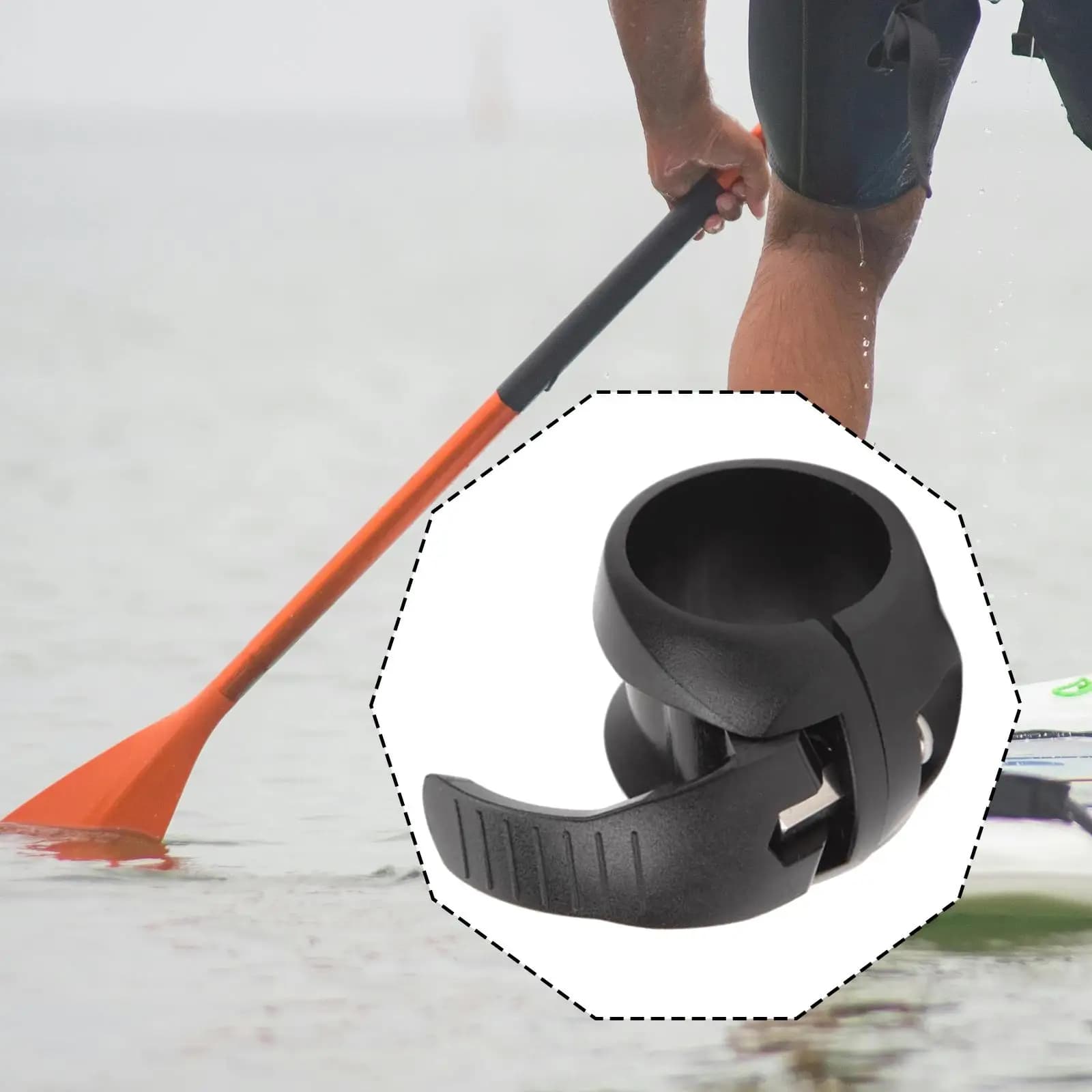 Morsetto per pagaia a sgancio rapido Pezzo di ricambio Chiusura sicura per albero per pagaia per surf Paddleboard Sport acquatici Kayak Gommone