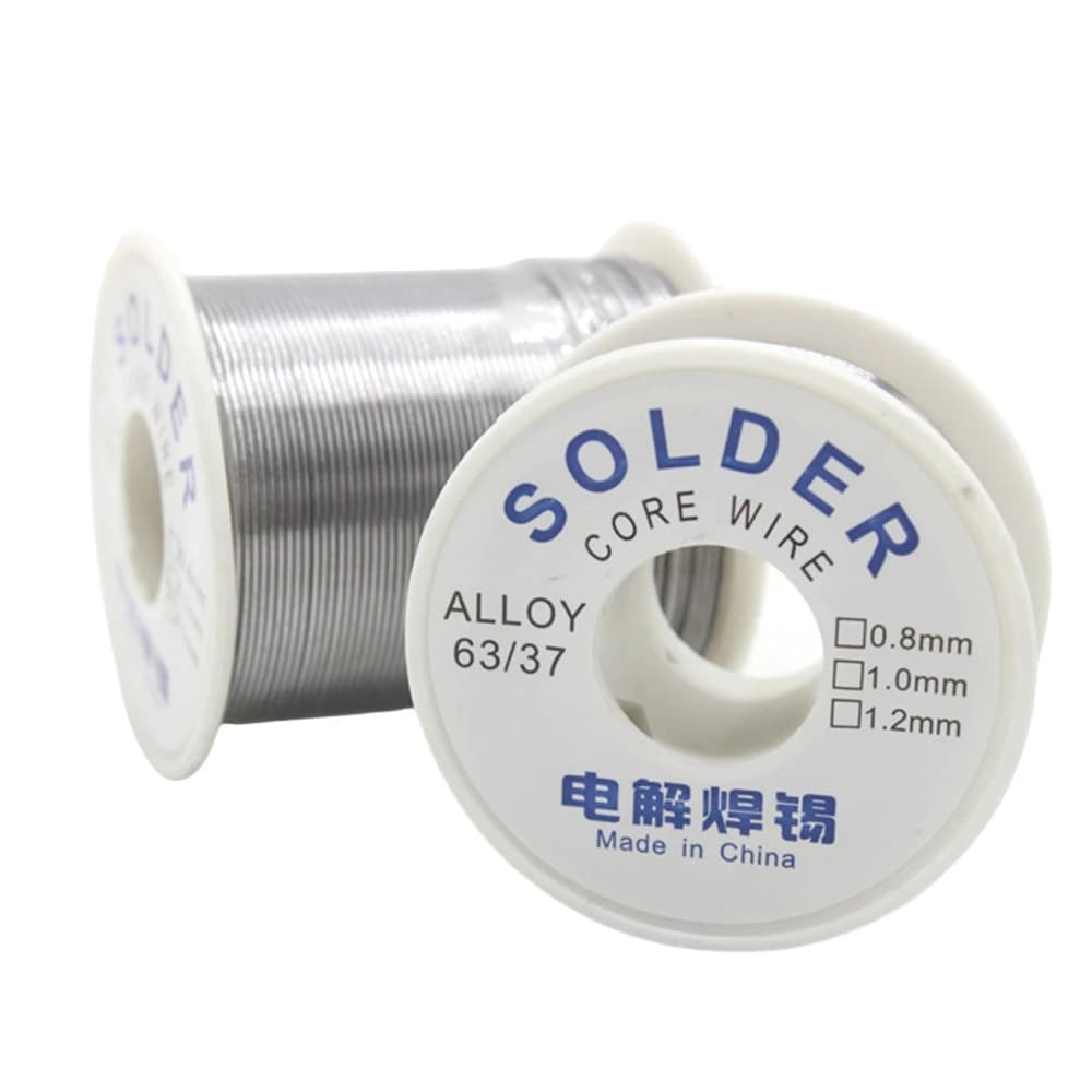 Filo di stagno per saldatura 20/30/50/100G con nucleo in resina e flux, rotolo di saldatura senza pulizia, saldante elettrico da 0,8 mm per riparazioni