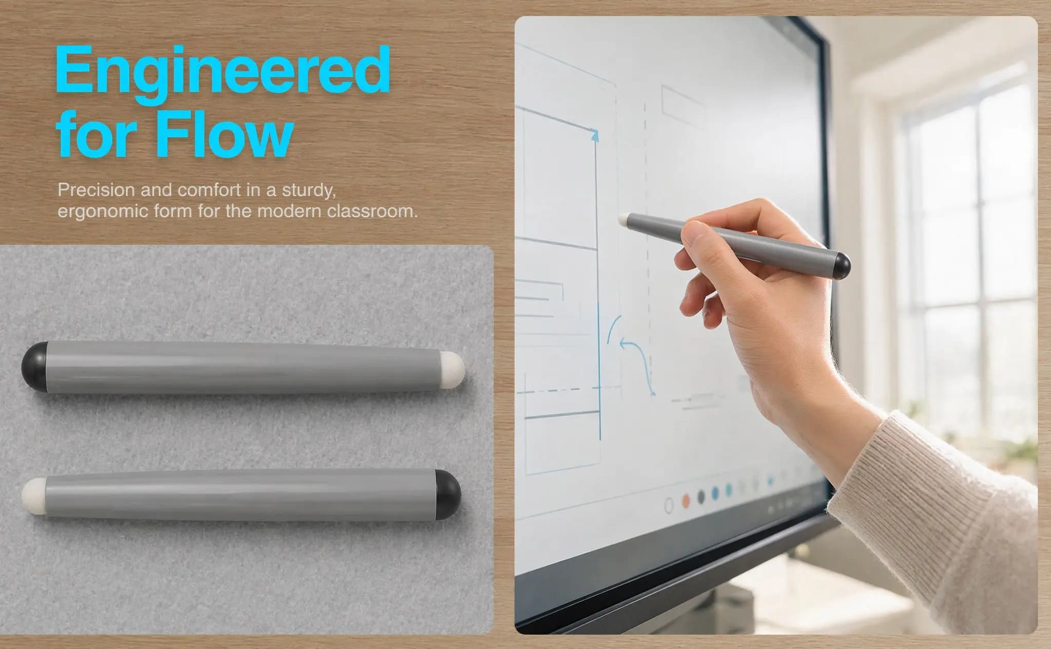 Universal Stylus Pen Replacement for Whiteboards Tablets Phones Writing Drawing Comfort Grip Multi-Media Education