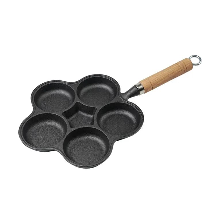 5-hole Frying Pot Thickened Omelet Pan Non-stick Egg Pancake Steak Pan Cooking Egg Ham Pans Breakfast Maker