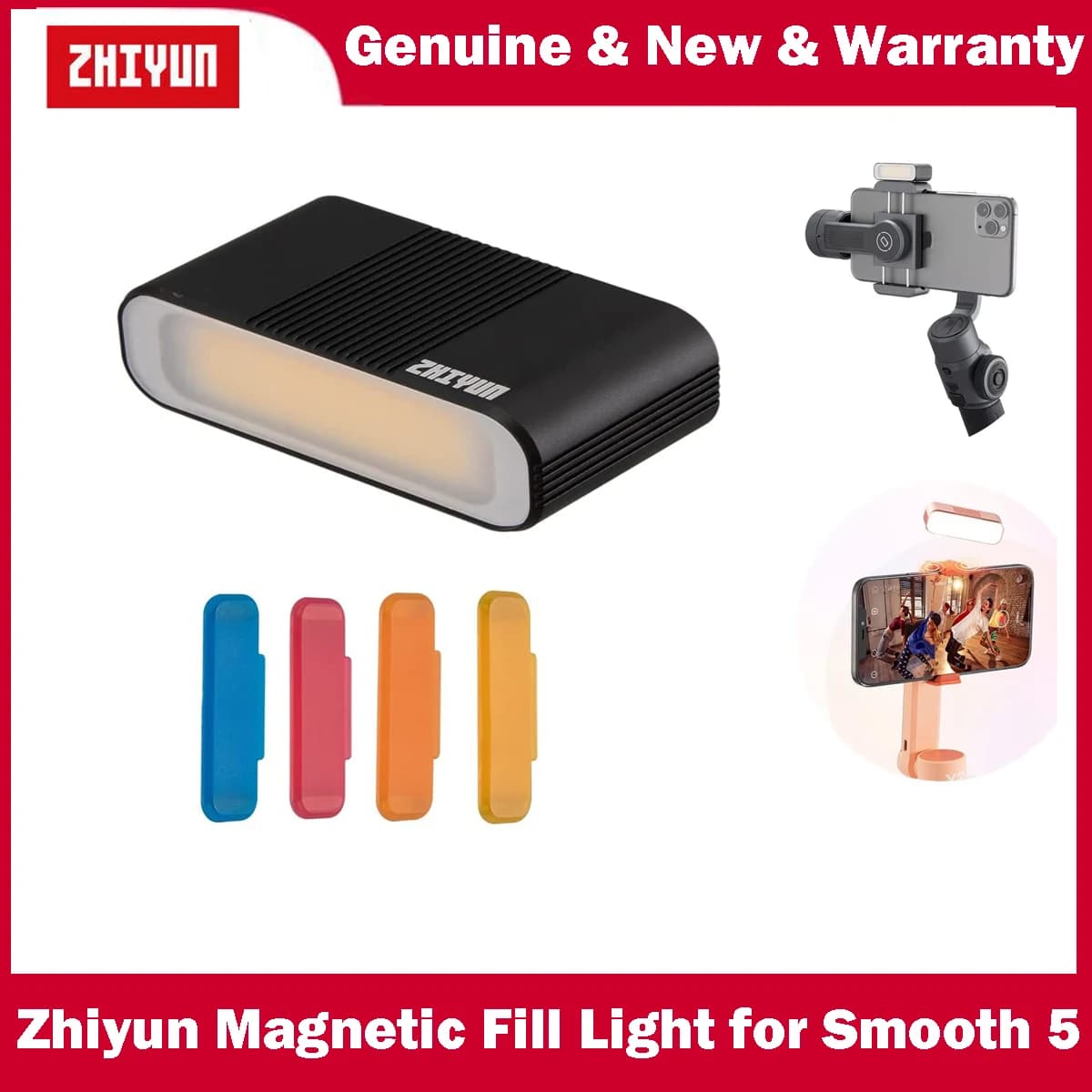 Zhiyun Magnetic Mini LED Fill Light per Smooth 5 Smooth 5 S 3-Axis Handheld Smartphone Gimbal stabilizzatore accessori CRI95 EX1F02