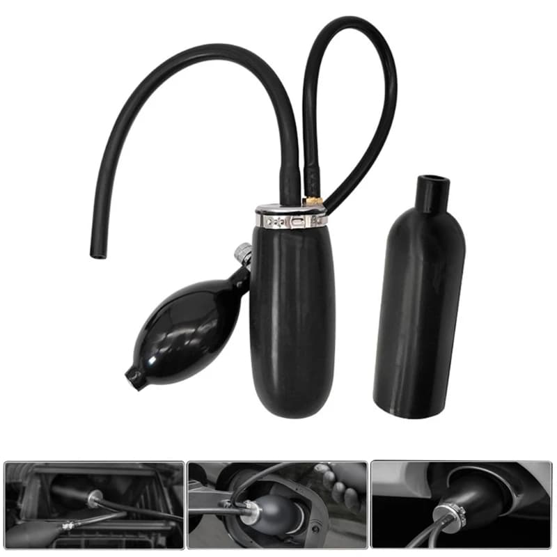 Adattatore universale di facile aspirazione Macchina per il fumo Vescica Rilevatore di perdite di fumo per automobili Bolla 12V Tester diagnostico per veicoli