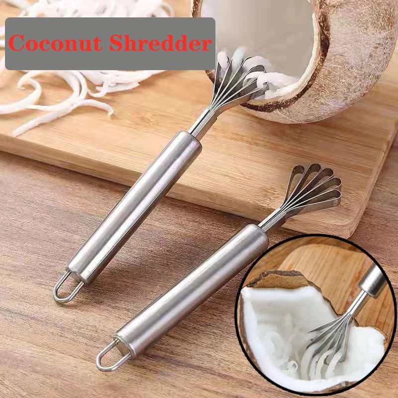 Coltello per cocco sminuzzato, raschietto per squame di pesce, utensili da cucina in acciaio inossidabile, attrezzo per frutta e verdura, coltelli per la rimozione della carne