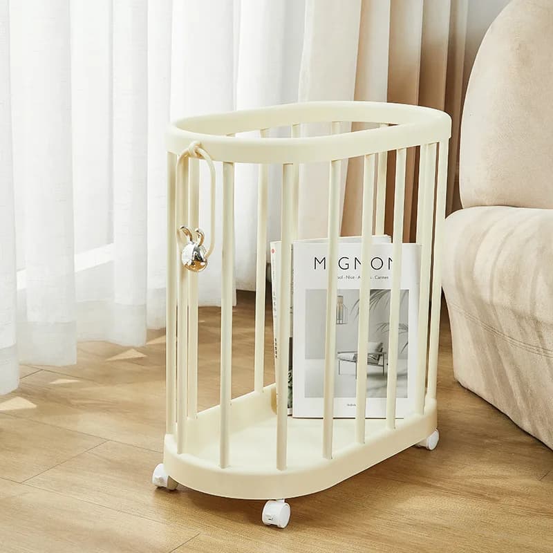 Yoga mat storage basket with wheels for home use equipment for fitness mobile sports equipment storage