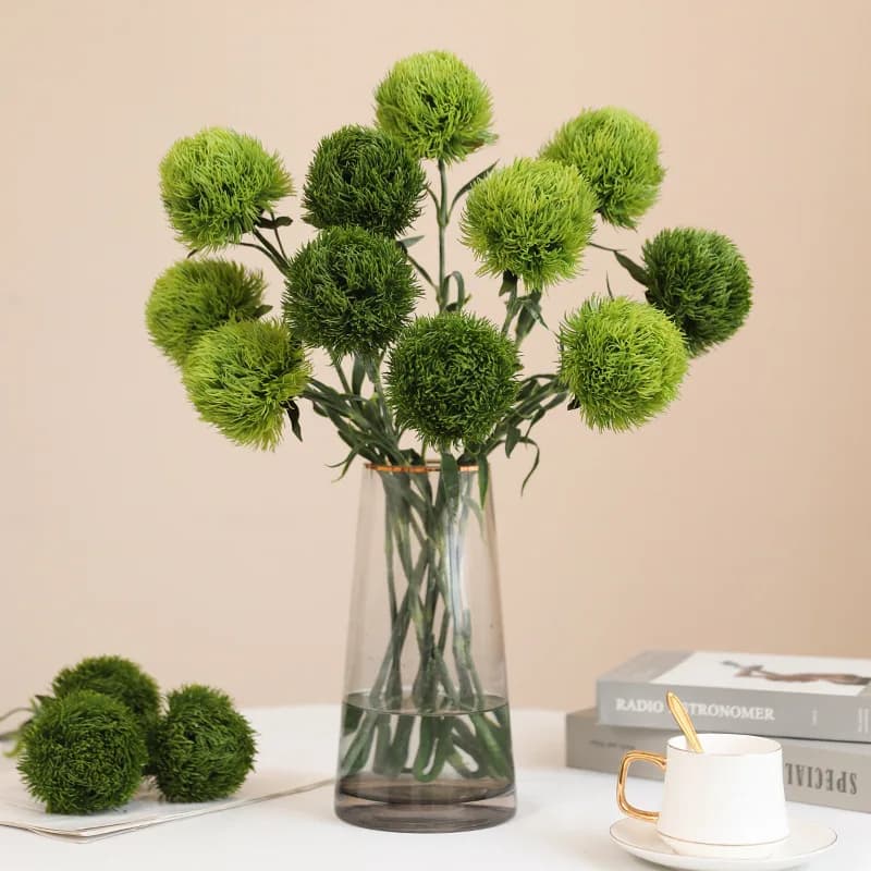 1 pz 22 pollici artificiale Dianthus palla verde pianta finta per la casa hotel decorazione commerciale composizione floreale fotografia prop