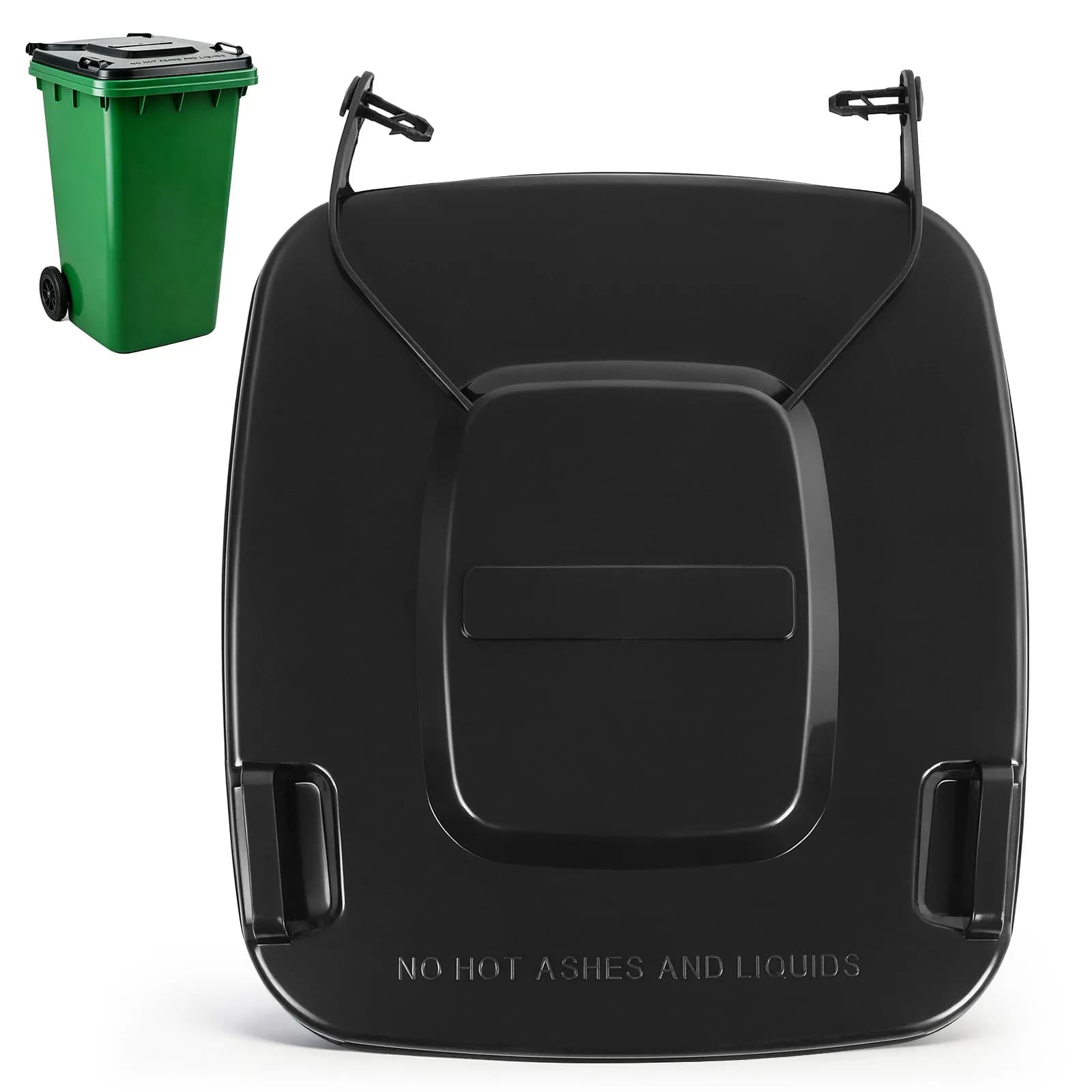 Industrial Trash Can Cover Garbage Replacement Parts Commercial Recycling Bin Lid Outdoor Garbage Bin Plastic Cover With Handle