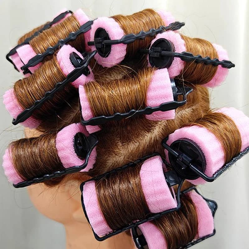 〔YS1〕6/8 pezzi Bigodini in spugna morbida per capelli, per salone, barbiere, ricci fai da te, strumento per lo styling domestico