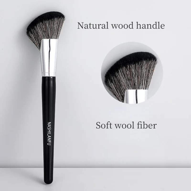 1pc Soft Fluffy Contouring Brush Side Oblique Face Brush Face Brush Large Makeup Brush Bronzer Powder Blush Brushes