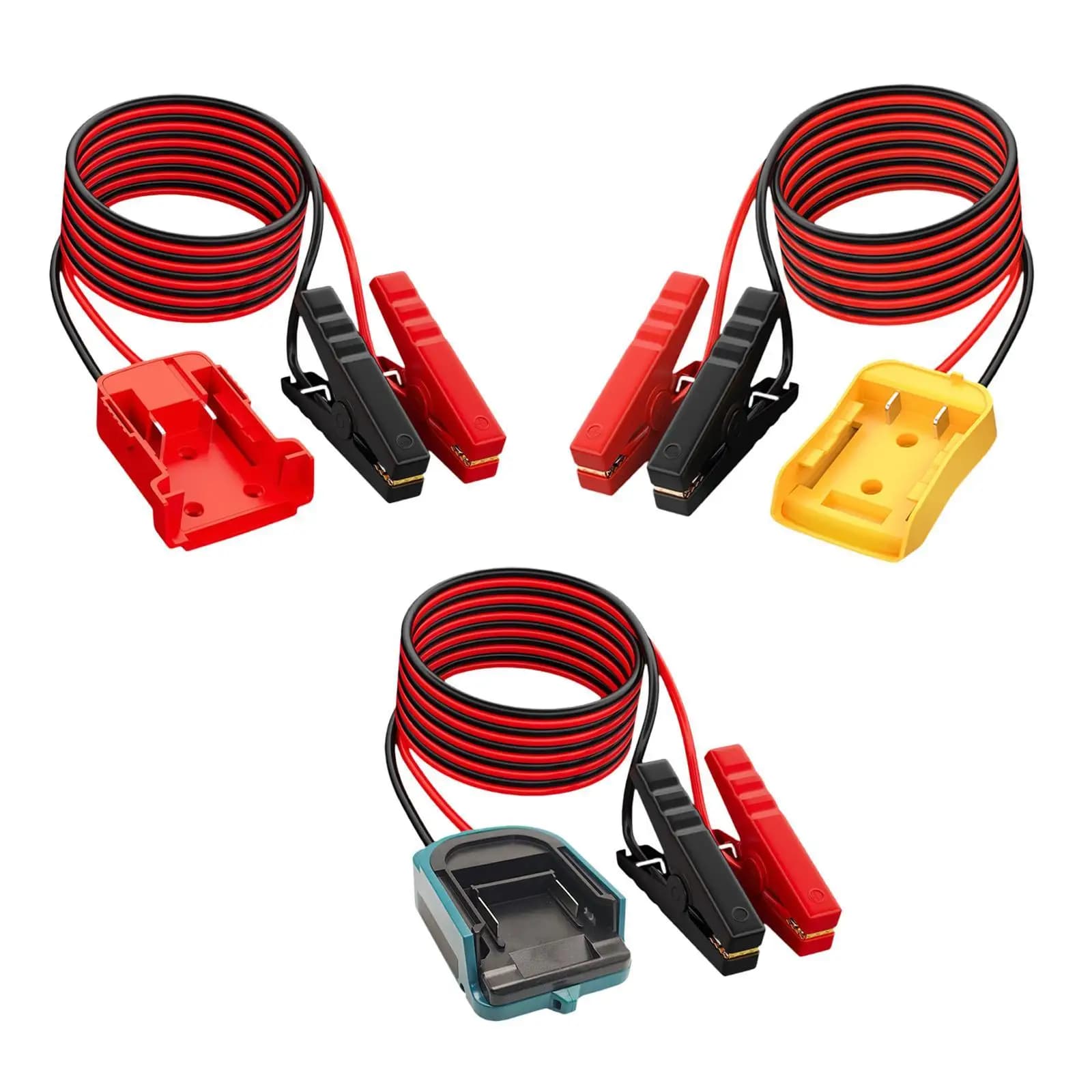 Cavo Avviamento Auto 1.8M 12 AWG Professionale Flessibile per Moto e Uso Marino con Morsetti a Coccodrillo per Presa Sicura