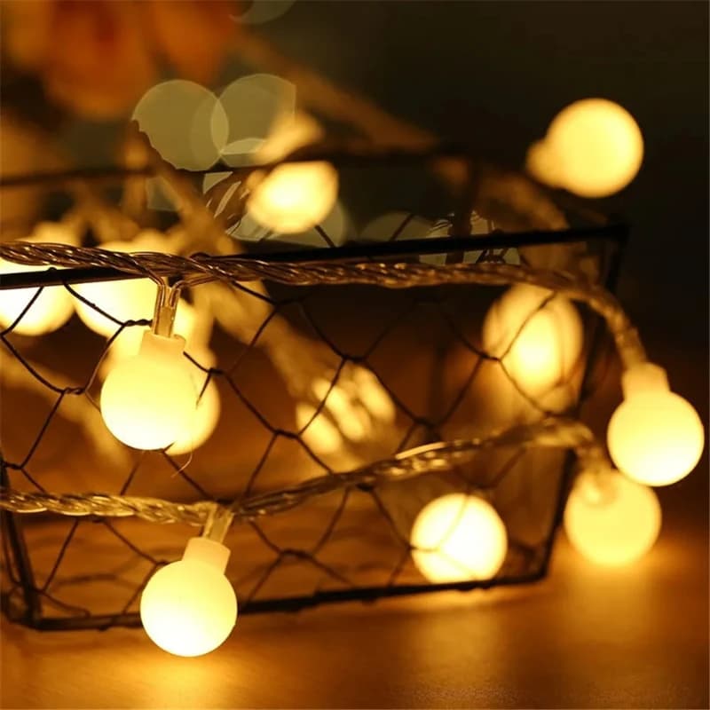 Luci a Sfera Piccole a LED USB per Giardino, Natale, Camera da Letto, Matrimoni, Campeggio, Decorazioni per Tende