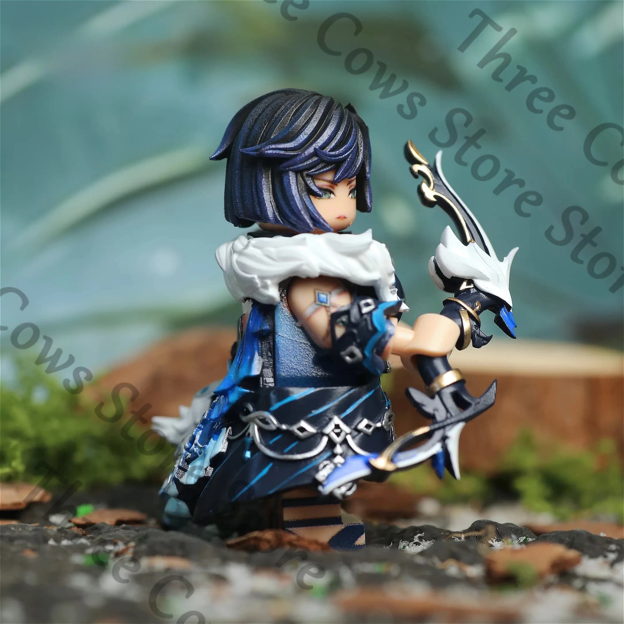 Genshin Impact Yelan Cosplay Anime Handmade Models Kit Figures Model Mini Garage Kits Piece Together Figurine Accessories Fans