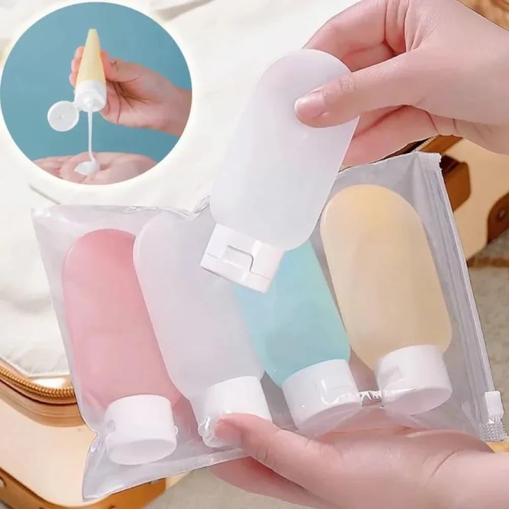 4 pcs/set Reusable bottle 60ml Morbida Lotion Container Spremere Tube Bottle Empty Shampoo Bottle
