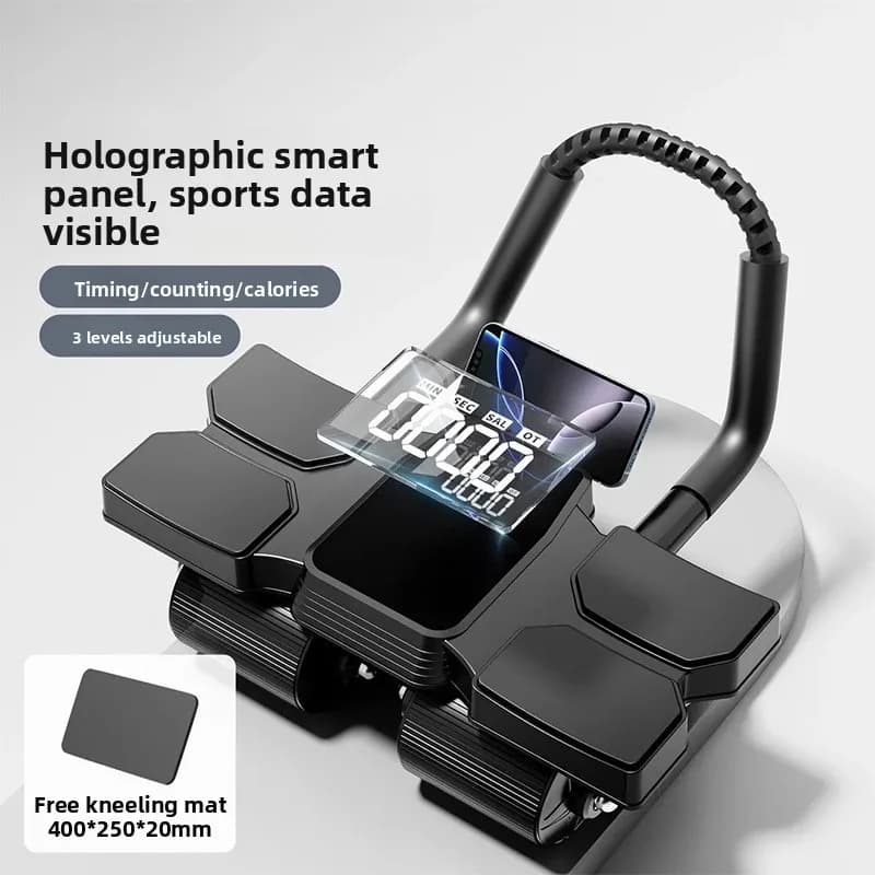 Intelligent Counting Four Wheel Automatic Rebound Abdominal Muscle Calorie Wheel Roll Ab Rollers Home Portable Fitness Equipment