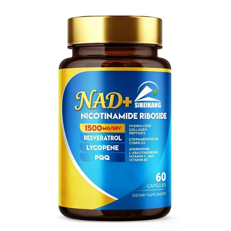 Le capsule Nad contengono PQQ, resveratrolo, licopene, L-ergotioneina e peptidi di collagene per l'energia cellulare e il supporto cellulare - 60 capsule