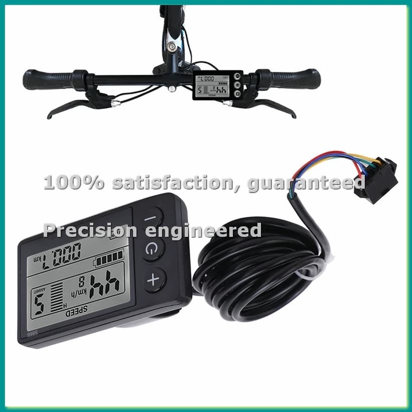 S866 Electric Bike Display LCD Meter 24V 36V 48V Electric Scooter Control Panel with SM Plug Electric Bike LCD Display-ANKL