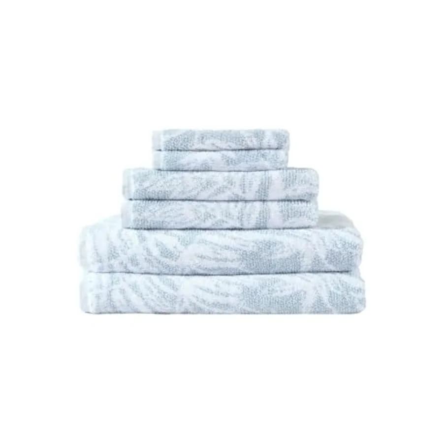 Set di Asciugamani da Bagno Morbidi e Assorbenti, 100% Cotone Tinto in Filo, Set di 6 Asciugamani da Bagno Stile Costiero