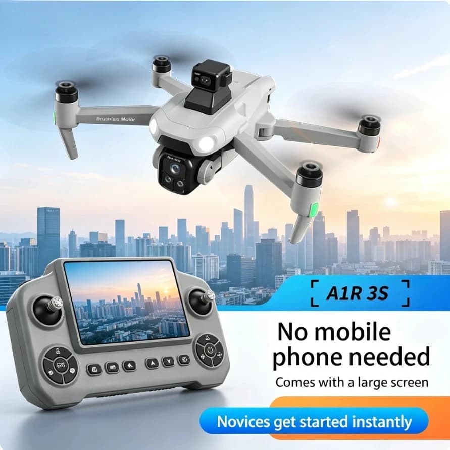 Original A1R3S GPS Foldable Drone 8K HD Camera 5G WiFi FPV Brushless Laser Obstacle Avoidance Large Screen RC Aerial Quadcopter