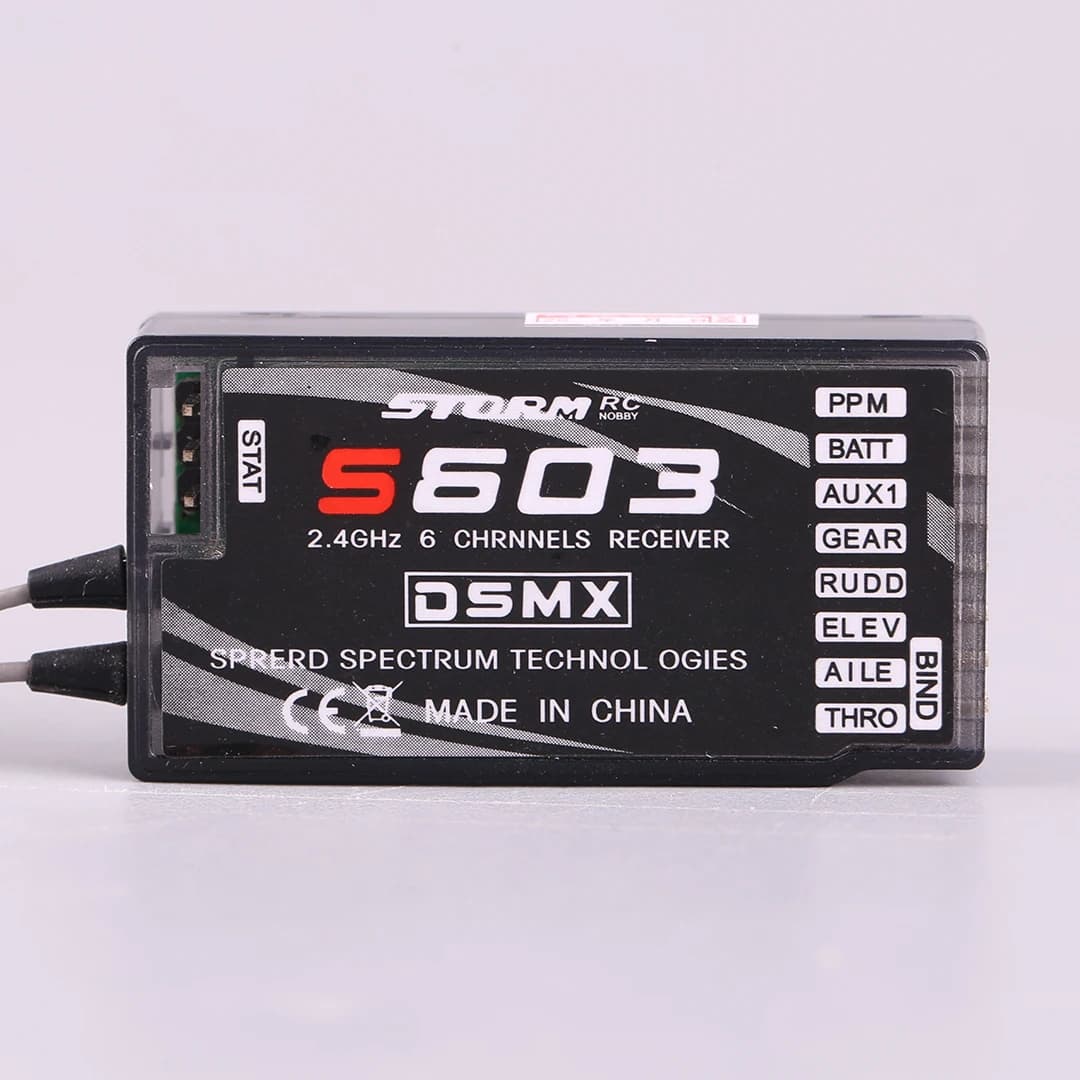Ricevitore S603 6CH 2.4G COMPATIBILE CON DX6i JR DX7 PPM Quadcopter per elicotteri Quardcotteri RC Aereo DSMX