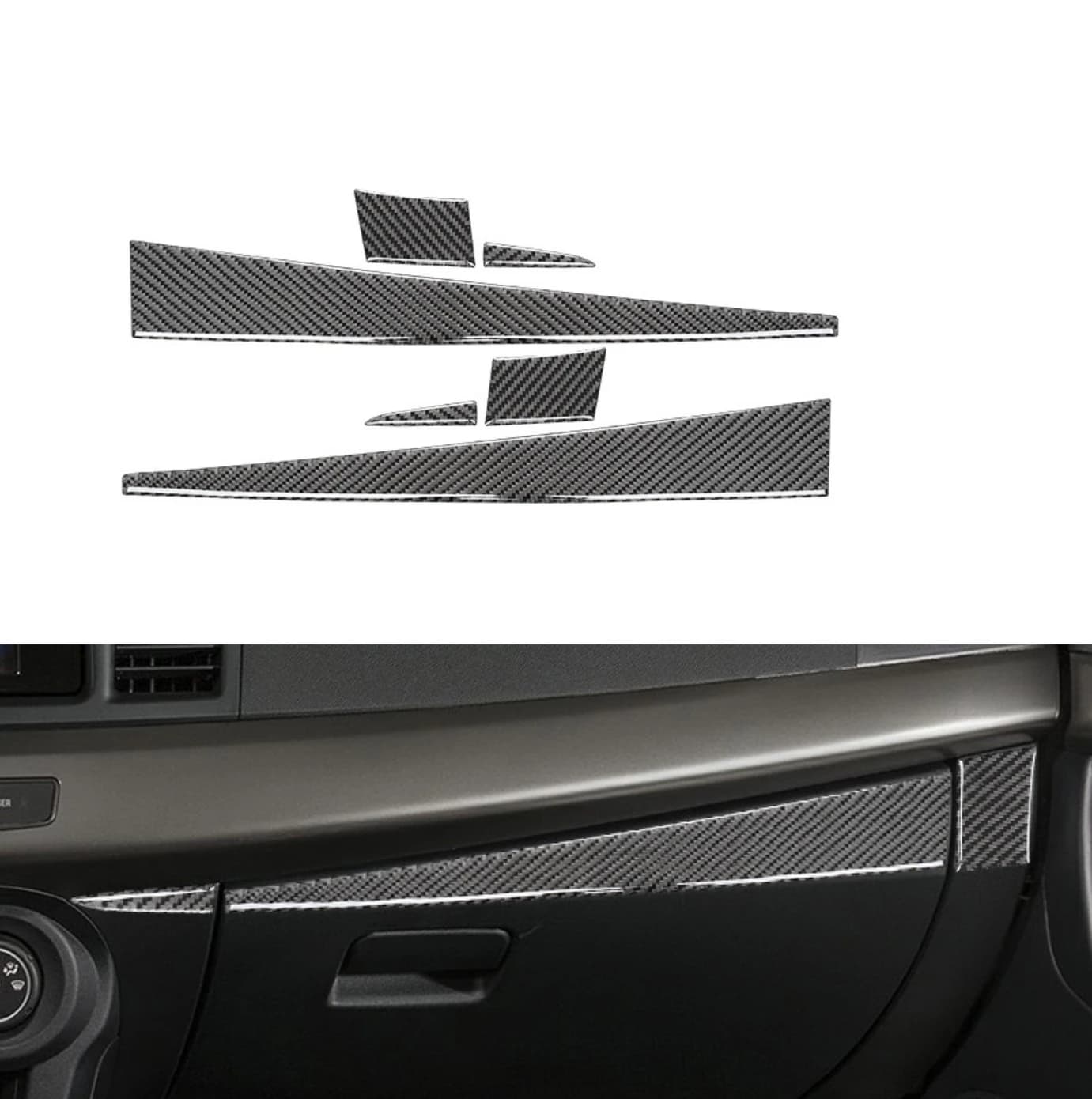 Pop Per Mitsubishi Lancer EVO X MR 2008-2015 Auto In Fibra di Carbonio di Stoccaggio Adesivo Strisce Guanti Box Trim Copertura Auto Accessori Auto