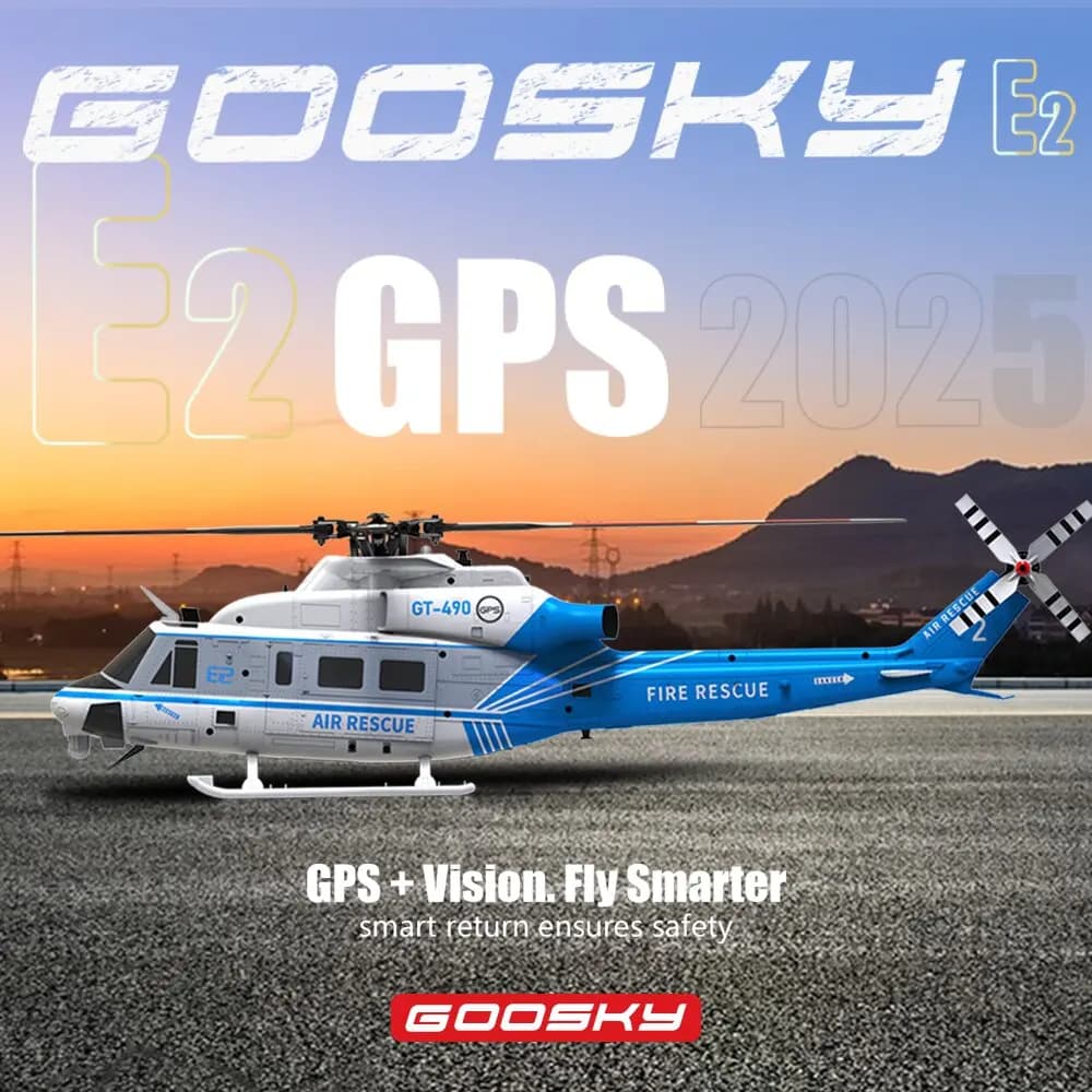GOOSKY Elicottero telecomandato E2 GPS Veicolo aereo intelligente senza pilota UH-1Y Modello di aereo Elicotteri RC Giocattolo regalo