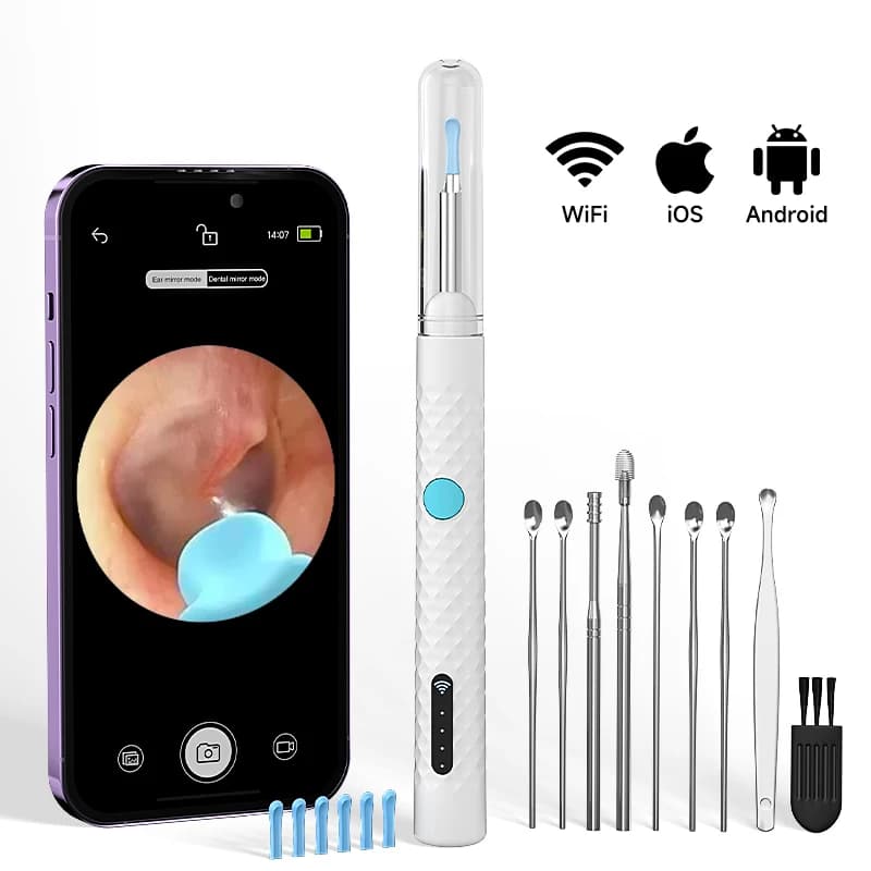 Endoscopio WiFi vivace da 4,2 mm Telecamera 1080P per telefoni iOS/Android Tablet Portata impermeabile per la pulizia dell'orecchio Controllo della pelle