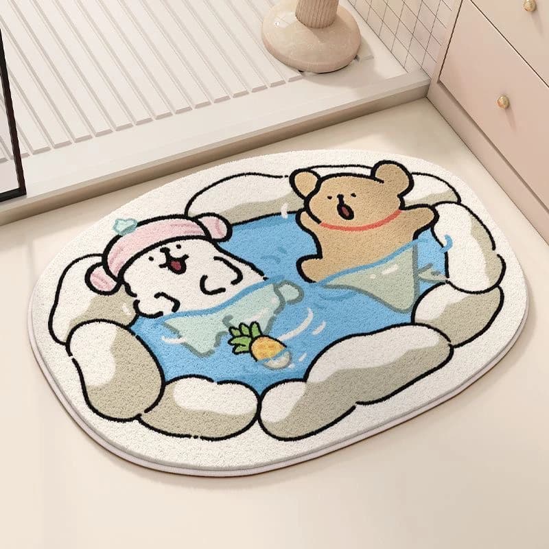 VIKAMA Camera da letto Inverno-Primavera Tappeto isolante caldo Bagno Tappetino antiscivolo che assorbe l'acqua Decorazione della casa