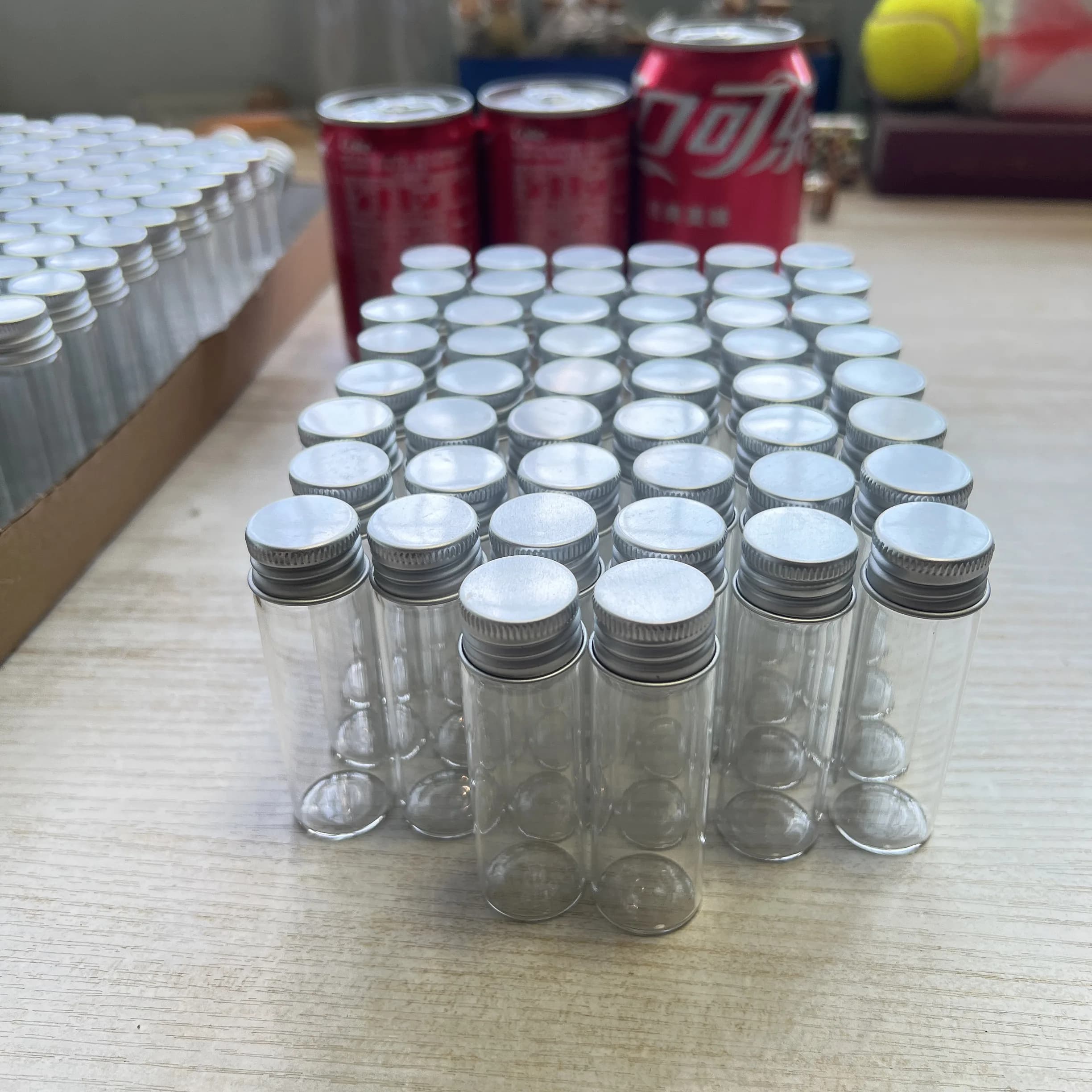 24/50/100 pezzi 15ml tappi in argento bottiglie di vetro 13 × 22 × 70mm mini fiale artigianato fai da te oli essenziali barattoli di spezie decorazioni per la casa provetta