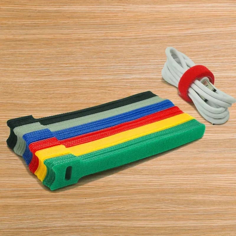 10-60 Pezzi Fascette a T Riutilizzabili per Cavi, Organizzatore di Cavi 15*1.2cm, Cinghie Colorate per Cavi Dati e Alimentazione Computer