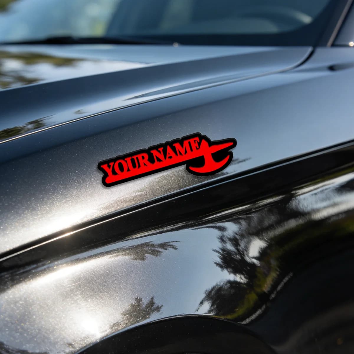 Adesivo per Auto in Acrilico Personalizzabile Semplice, Logo Personalizzato, Articoli Personalizzati, Decalcomania Impermeabile per Carrozzeria, Regalo Perfetto per gli Amanti dell'Auto