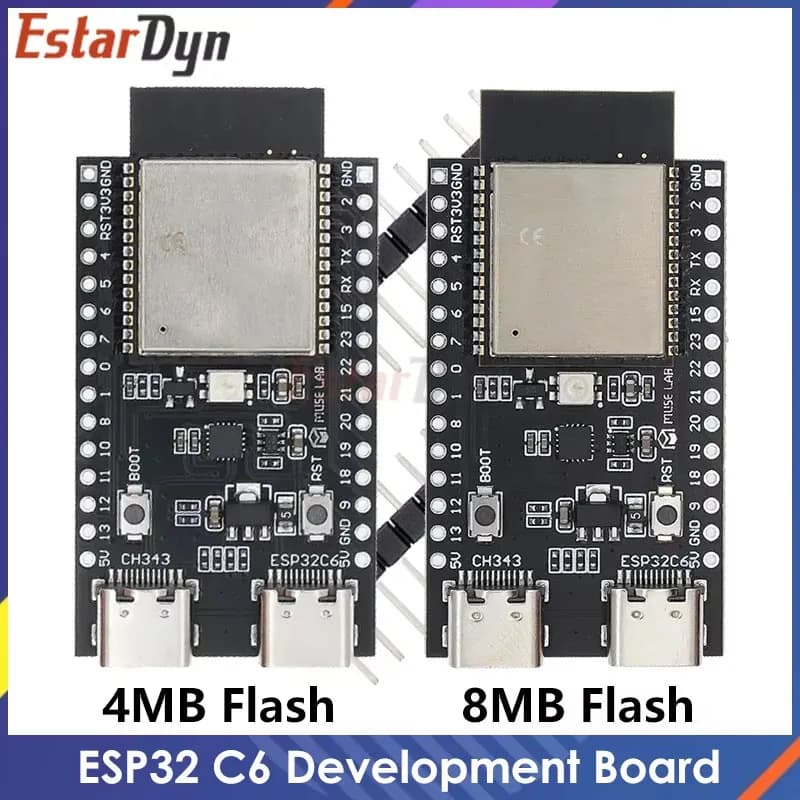 ESP32-C6 ESP32 WiFi + Bluetooth Internet of Things Double Development Card Type C ESP 32 Central card ESP32-C6-DevKit C N4R2