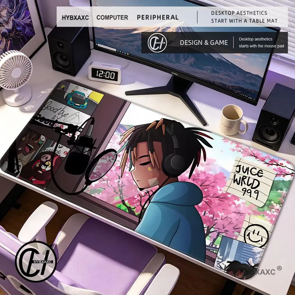 HYBXAXC Rapper Cool J-Juice Wrld Mouse Pad Non-slip Desk Mat PC Laptop Accessories Rubber Keyboard Large Gamers Decoracion