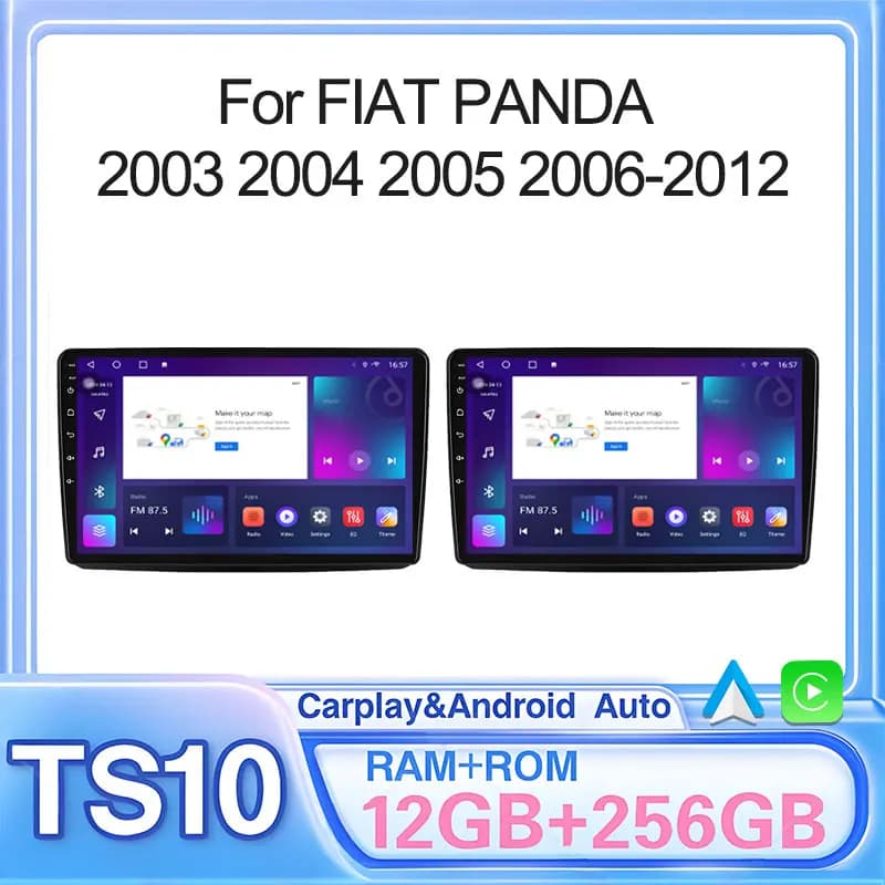 9" Car Radio Player For FIAT PANDA 2003 2004 2005 2006-2012 Multimedia GPS Navigation Autoradio Wireless Carplay Stereo 4G DVD