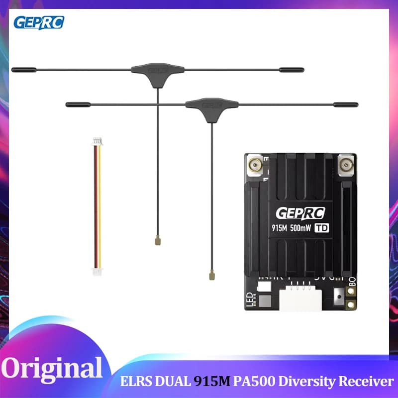 Ricevitore Diversity GEPRC ELRS Dual PA500 915M Chip PA ad Alta Potenza 500mW WIFI Guscio in Lega CNC per Parti di Droni FPV Quadricottero