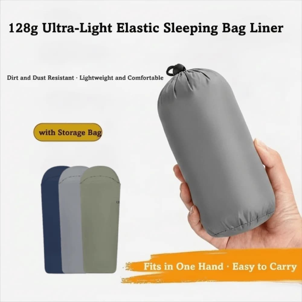 Portable Sleeping Bag Inner Liner Single Size Nylon Material Travel Sleeping Bag Ultralight Warm Design Hiking Sleeping Bag