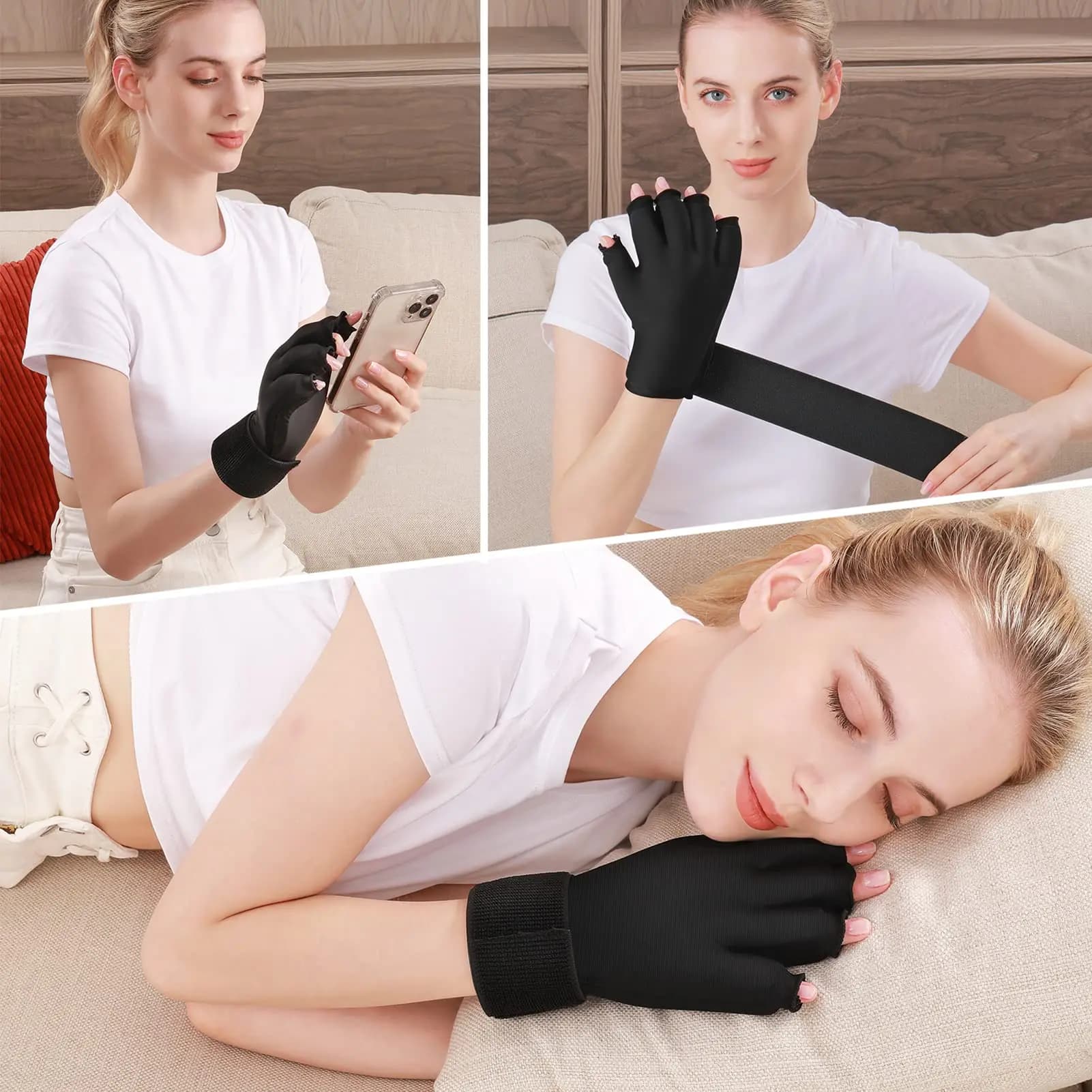 Guanto di compressione per artrite per alleviare il dolore, impacco di ghiaccio per polso, gel riutilizzabile, impacco freddo per tendinite, tunnel carpale
