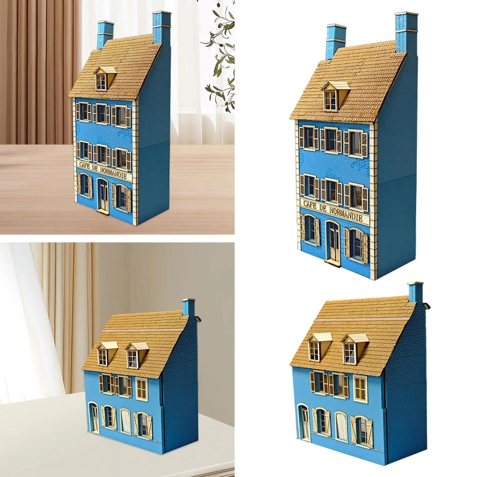 1/35 miniatura caffè edificio Diorama paesaggio paesaggio educativo layout ferroviario modello assemblato per accessorio scena