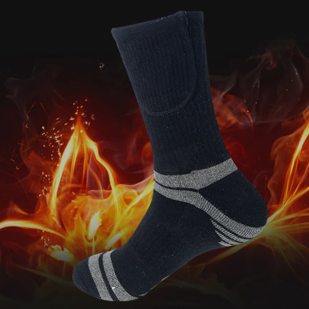 Calzini riscaldati elettrici unisex Calzini termici lavabili elasticizzati ispessiti per lo sci sportivo all'aria aperta