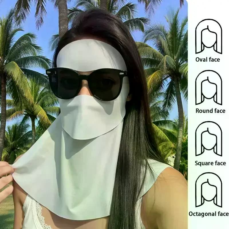 Maschera protettiva per il viso da donna, traspirante e protettiva contro i raggi UV, adatta per il ciclismo estivo all'aperto