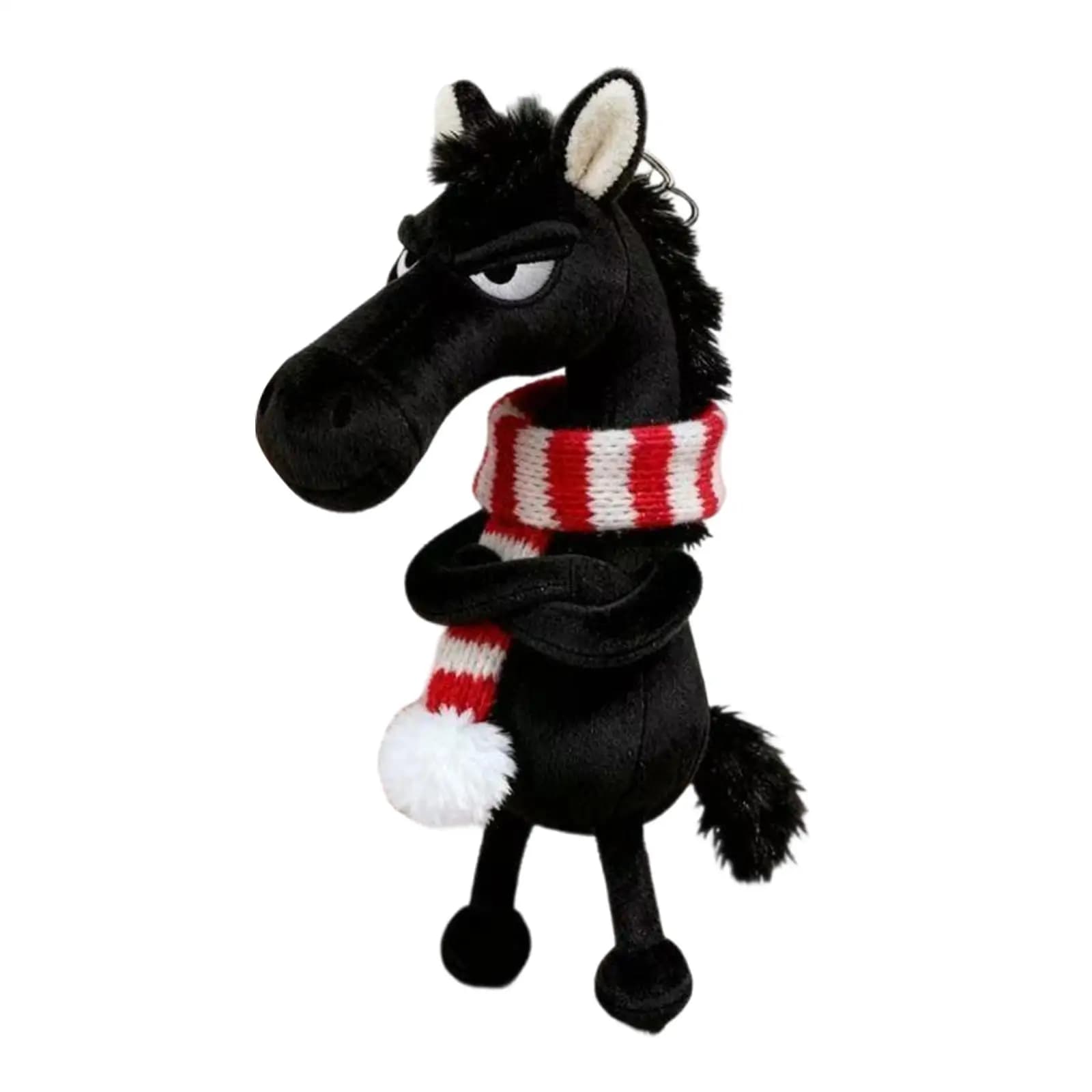 Portachiavi Peluche Cavallo 2026 Decorazione Capodanno Cinese Animale Imbottito per Uomini e Donne
