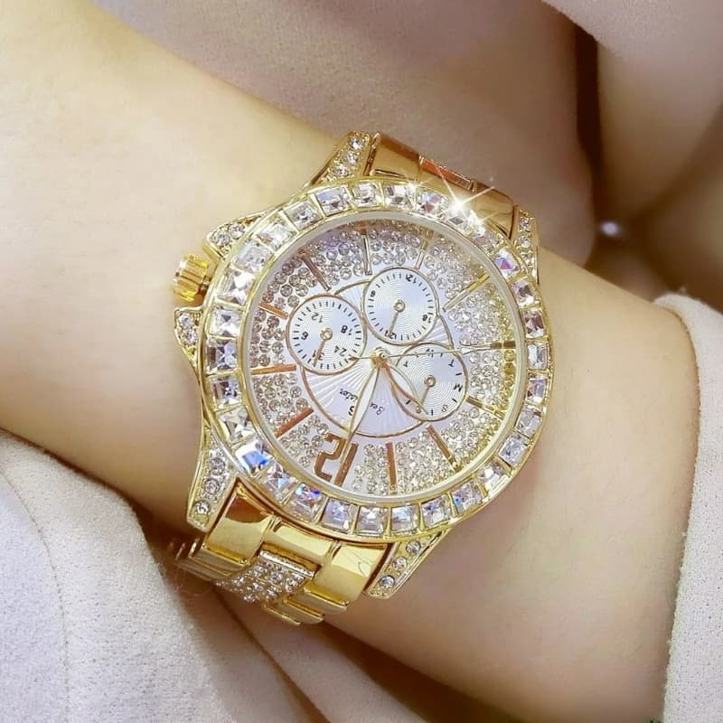 Orologio da donna di lusso Orologio da donna con diamanti alla moda Orologi da polso in acciaio inossidabile Montres pour femmes Orologio da polso da donna in cristallo