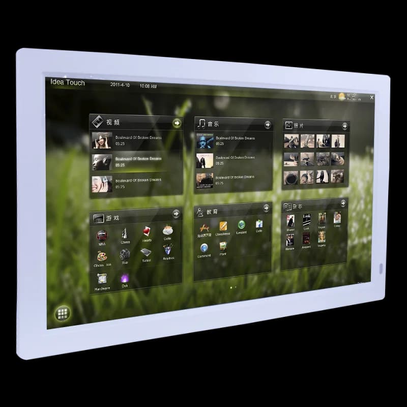 Cornice per foto digitale di grandi dimensioni da 18,5 pollici Touch screen Ips in acrilico Display HD Cornice digitale elettrica Wifi Sd e USB