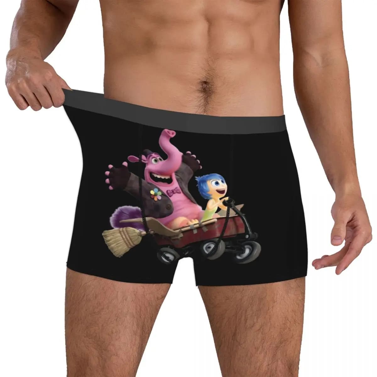 Slip Boxer da Uomo Personalizzati con Stampa Anime, Elasticizzati, Morbidi, con Motivi di Tristezza e Imbarazzo