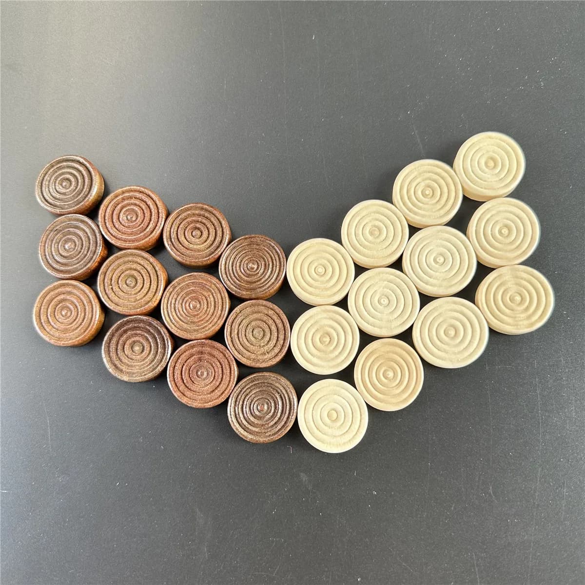 24 pezzi di pedine rotonde in legno da 2,5 cm/0,98 pollici, pezzi rotondi per gioco da tavolo, accessori per backgammon